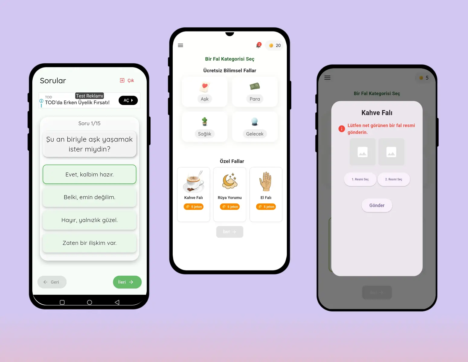 Falso Fal uygulaması
